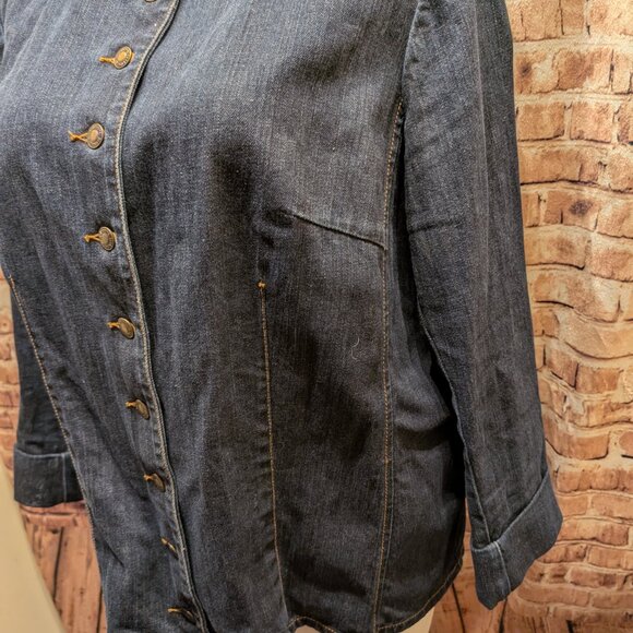 Liz Claiborne Jeans Denim Button-Up Jacket Size 2X - Picture 4 of 11